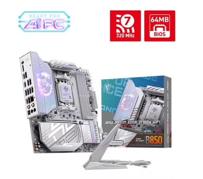 微星MPG B850M EDGE TI MAX WIFI主板曝光,消息稱配4個M.2